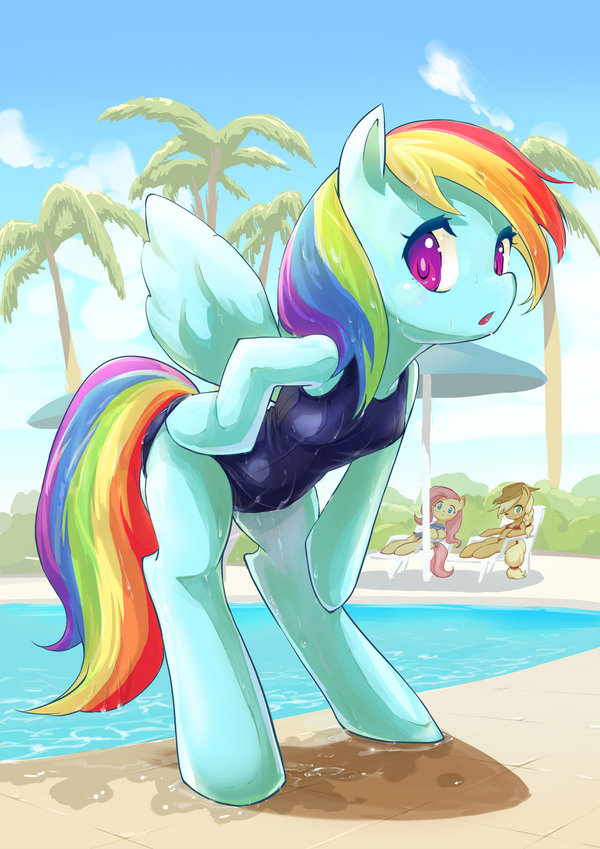 Swimwear My Little Pony, Rainbow Dash, Fluttershy, Applejack, , MLP Edge