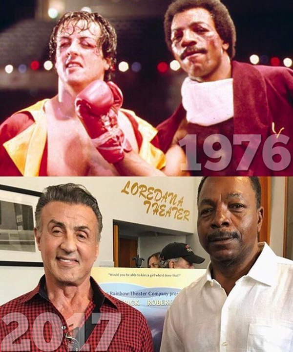 After 41 years - Sylvester Stallone, Carl Weathers, Rocky Balboa, Apollo Creed