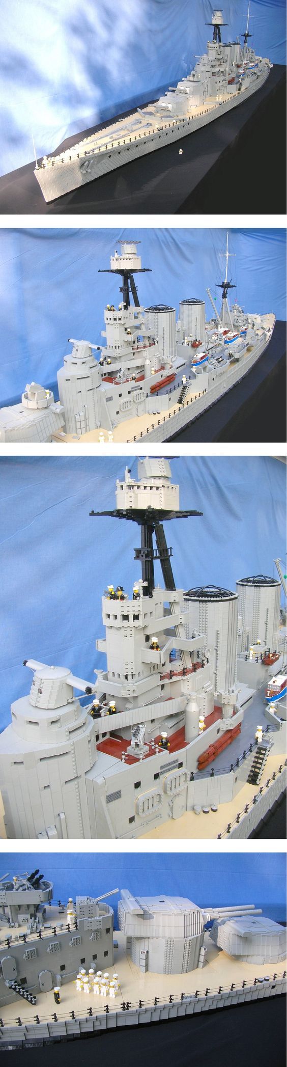Battlecruiser Hood of the British Navy from Lego - Lego, Ship, Longpost