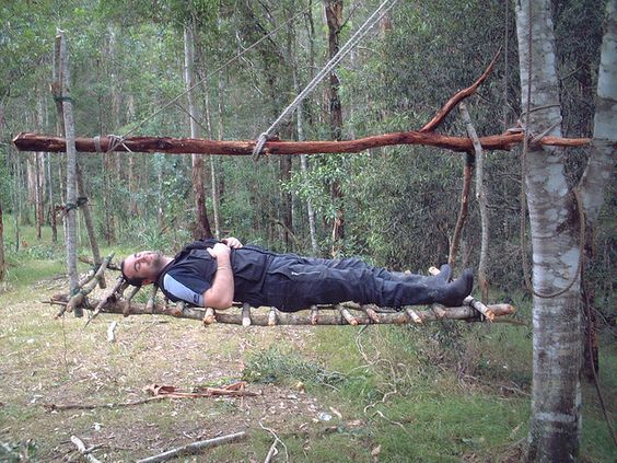 Когда ты живеш в лесу и у тебя нет гамачка, но очень хочется... - Гамак, Лес, Отдых, Мечта, Тег