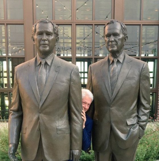 In the interim - Bush, Clinton, Humor, Monument, Bill clinton, George Bush