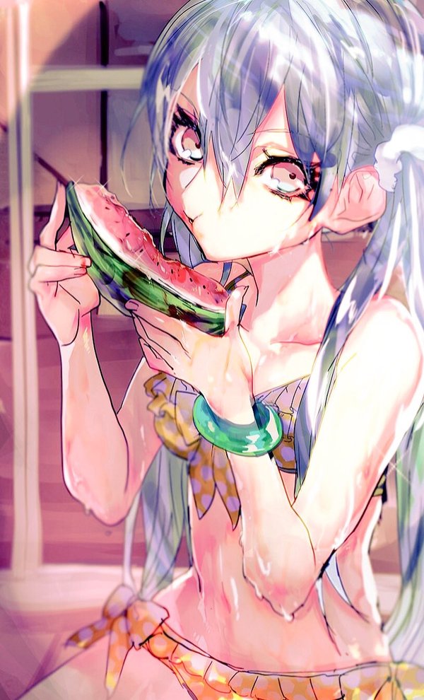 Still, melons are better! - Sodachi oikura, Monogatari series, Anime art, Anime, Art