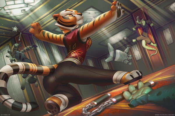 Easy win - Furry, Anthro, Art, Master Tigress, Kung Fu Panda, Miles-Df