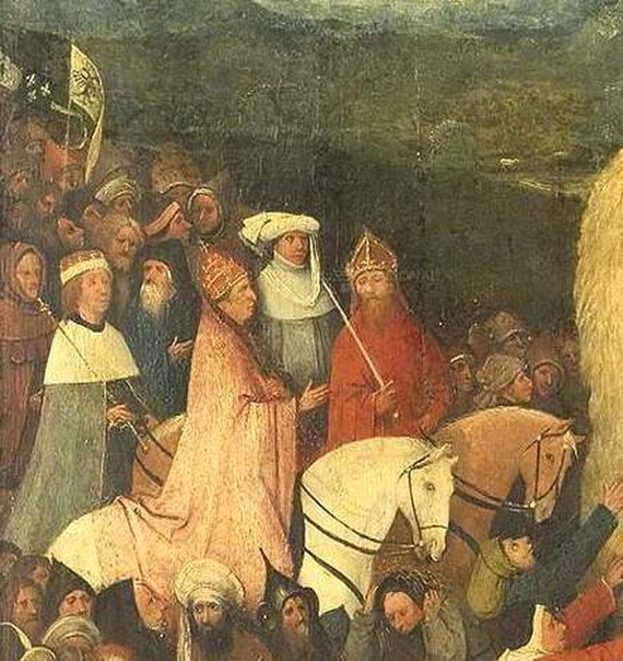 Carriage of hay. - Hieronymus Bosch, Painting, Greed, Allegory, Longpost