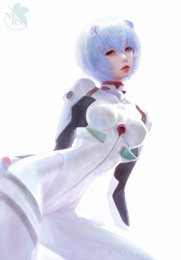 Ayanami rei - Anime art, Anime, Evangelion, Rei ayanami, Ruoxin Zhang