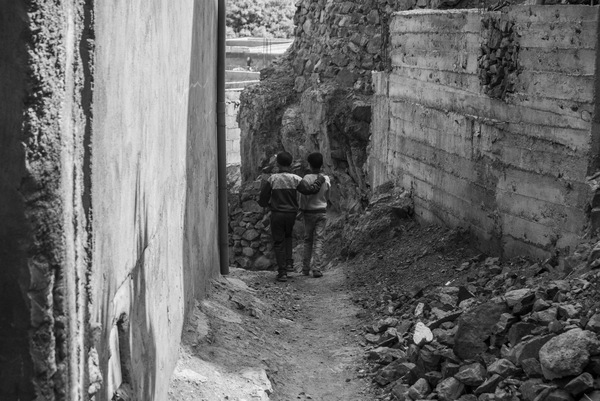 Moroccan friendship - Black and white, My, Children, Morocco, friendship