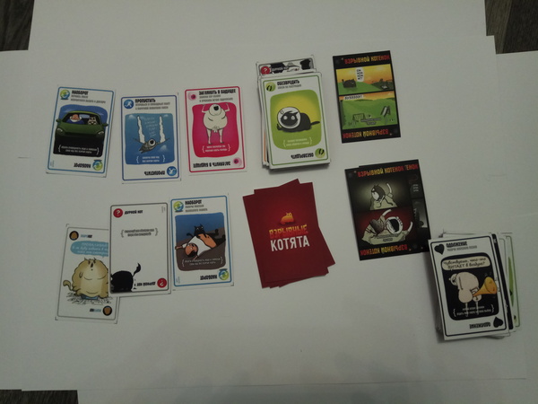 My first PnP. - My, Board games, , Pnp, Print and play, The photo, Video, Explosive Kittens (board game)