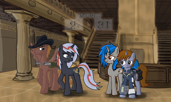 Everyone has their own records. - My little pony, Fallout: Equestria, MLP Edge, MLP Lesbian, Original character, Littlepip, Calamity, Homage