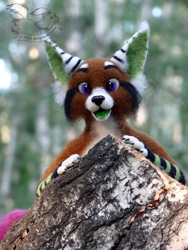 Furson toy. Dry felting. - My, Furry feral, Furry, Reference, Red panda, Furson, Dry felting, Characters (edit), With your own hands, Longpost