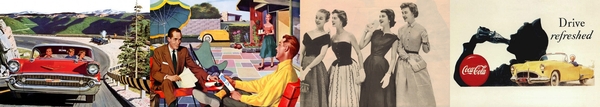 Aesthetics of the fifties (post-war America), a selection of works on the topic - My, 50th, 1950, Nostalgia, Many letters, Article, Retrofuturism, Aesthetics, Past, Longpost