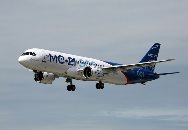 МС-21 успешно выполнил 9 испытательных полетов и готовится к тензометрическим исследованиям