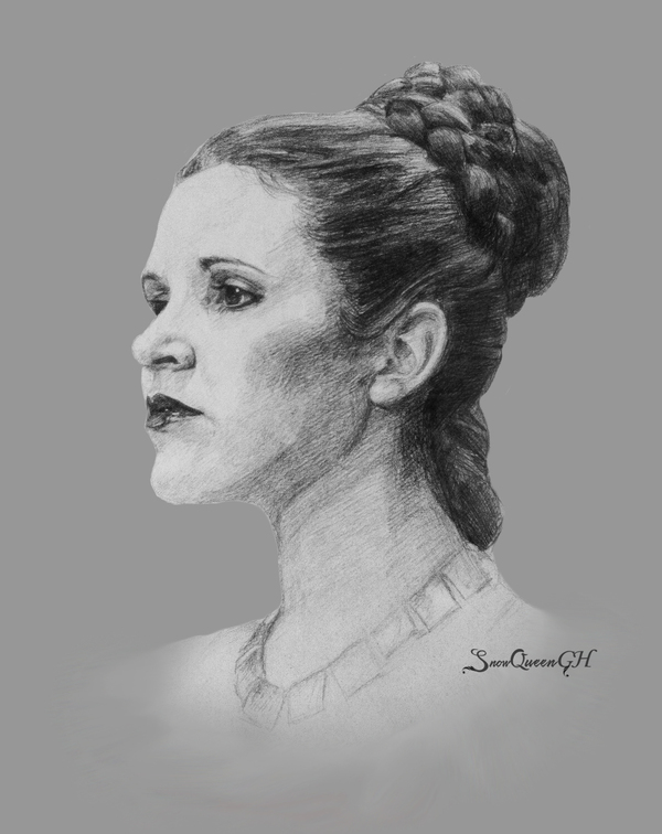 True Princess - My, , Princess Leia, Drawing, Art, Pencil drawing