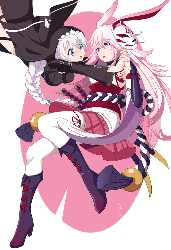 Sakura & Caren - Honkai Impact, Sakura, , Anime, Anime art