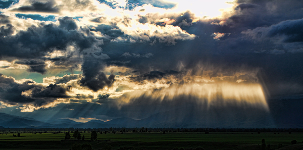 The battle of light and darkness - My, The photo, Photoshop, Mountain Altai, Uimon valley, Altai Republic