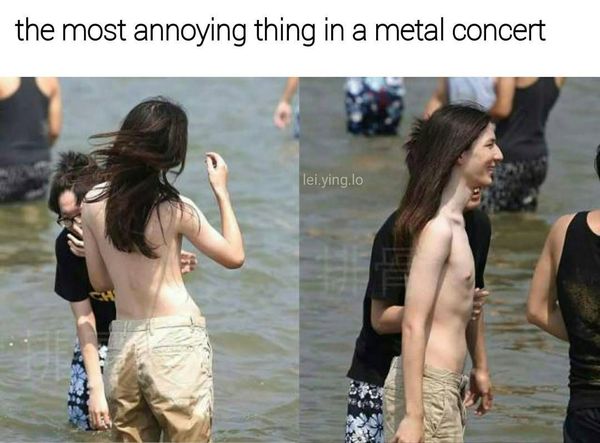 metal fans - Metal, Concert, Fans, Long hair, 9GAG, Video, 