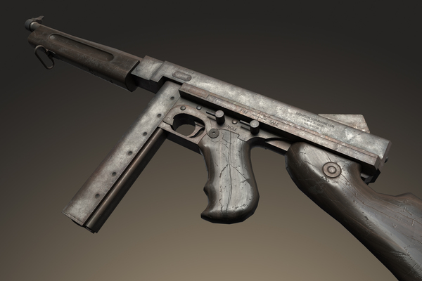 My new job - Thompson M1A1 - My, Autodesk Maya, 3D, Thompson, Longpost