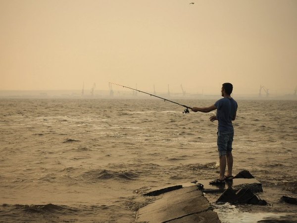 Salekhard, crossing, smoke - My, Salekhard, Yamal, Smoke, Forest fires, Crossing