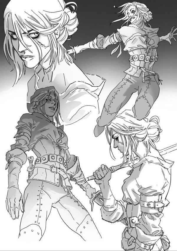 Cirilla Fiona Helen Rhiannon - Ciri, Witcher, Drawing