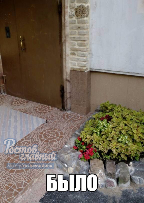 Do a good deed and move to a safe distance - Rostov-on-Don, Interior, Entrance, Flower bed, Longpost