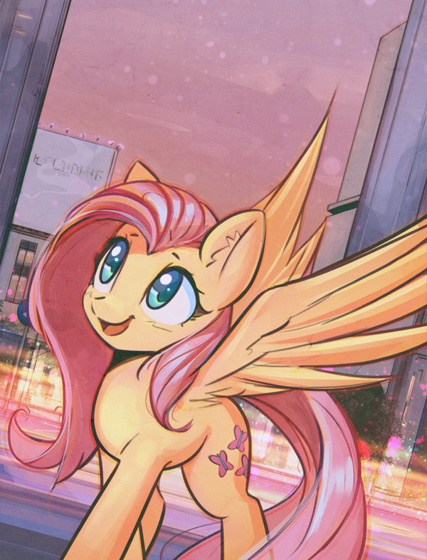 Lights And Music - My Little Pony, PonyArt, Fluttershy, Mirroredsea