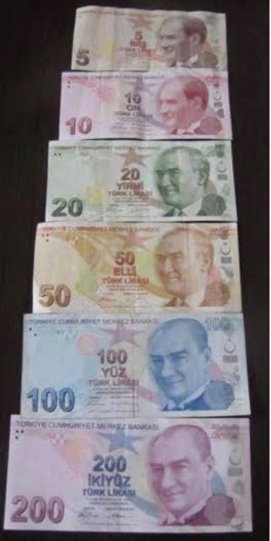 In Turkish Lira, This Guy Turns To Face You When You Have More Money - Money, The photo, 9GAG, Turkey, Turkish liras, Ataturk