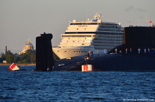 Dmitry Donskoy in the roadstead and cruise ships as a measuring ruler - Navy, Navy Day, Dmitry Donskoy, Peter I, Kronstadt, Longpost