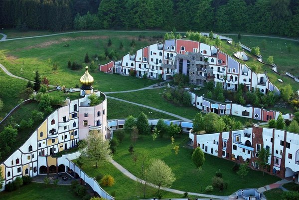 Unusual architecture. Village of Bad Blumau, Styria, Austria - , Visiting a fairy tale, Longpost