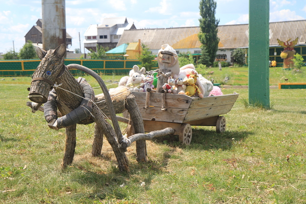 wooden horse - My, Handmade, Toy horse, Cart, Composition