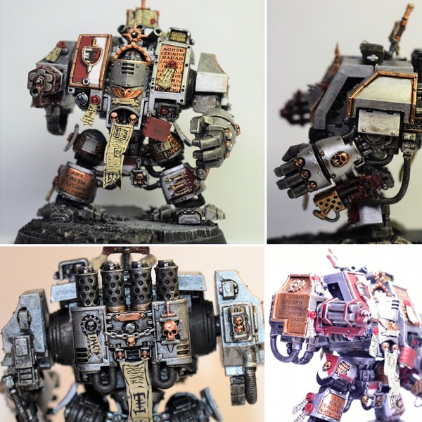 [НЕ] Первый месяц покраски: Почётный дредноут - Моё, Wh miniatures, Warhammer 40k, Warhammer, Дредноут, Grey Knights, Будни, Серые серые рыцари, Металл, Длиннопост