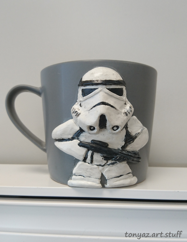 Cup - Star Wars - My, First post, Needlework without process, Polymer clay, Star Wars IV: A New Hope, Science fiction
