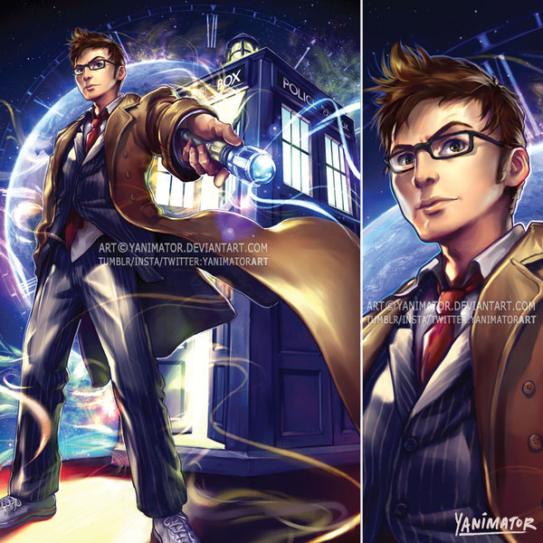 Doctor Who - 10th Doctor David Tennant - Доктор Кто, Фан-Арт, Дэвид Теннант, Yanimator