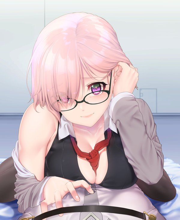 Ohayou, senpai~ - Anime art, Anime, Fate grand order, Shielder, Megane, Mashu Kyrielight