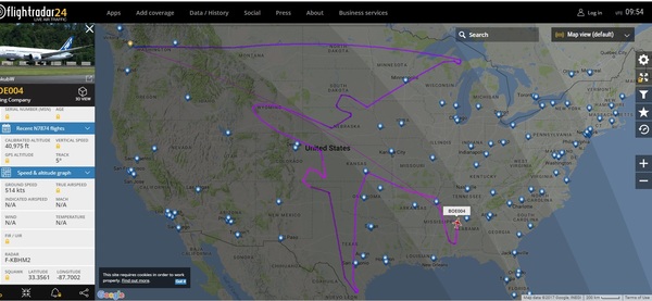 Кому-то нечем заняться в небе над США - Flightradar24, Самолет, Рисунок