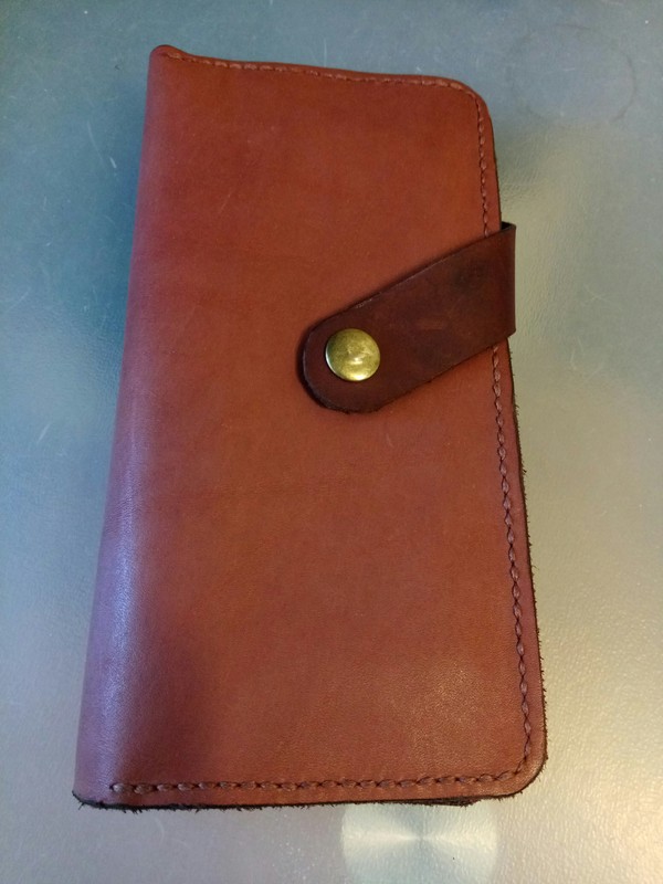 Large leather wallet - Needlework without process, Purse, Longpost