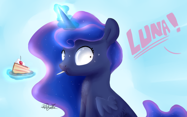 Cake Fatality My Little Pony, Ponyart, Princess Luna, Pucksterv