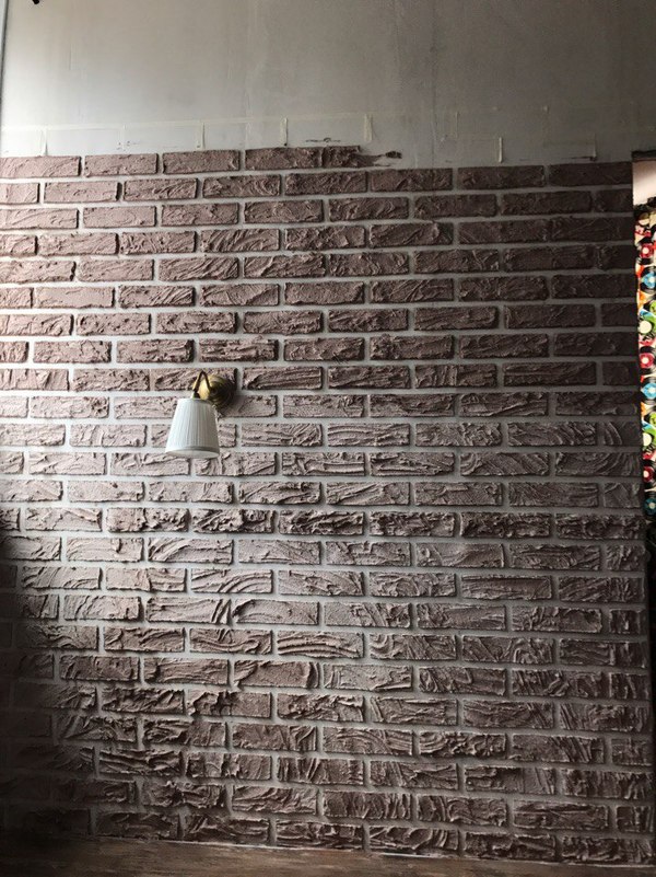 Имитация кирпичный стены своими руками школа ремонта, своими руками, лофт, кирпичная кладка, длиннопост