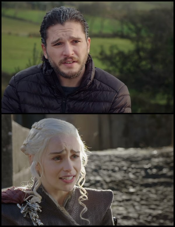 One blood - one eyebrow - Game of Thrones, Game of Thrones Season 7, Spoiler, Daenerys Targaryen, Jon Snow, 