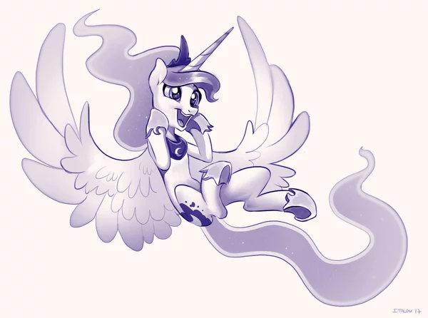 Happy Luna - My Little Pony, PonyArt, Princess Luna, Imalou