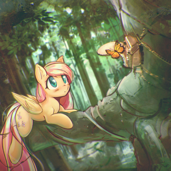 Against Illusions and Reality My Little Pony, Ponyart, Fluttershy, Mirroredsea