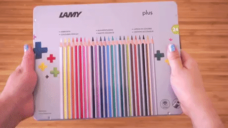 In a box of pencils - Package, Colour pencils, Funny, GIF