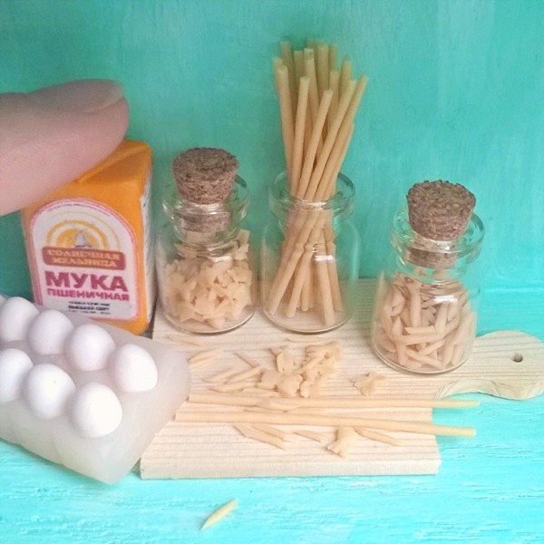 Miniatures from polymer clay - My, Miniature, Polymer clay, Pasta