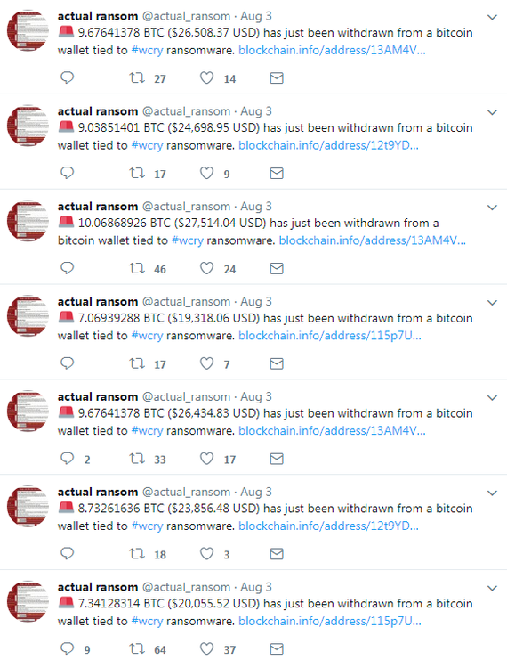 WannaCry ransomware wallets emptied: all collected $143,000 withdrawn - , Wannacry, , , Longpost