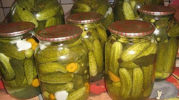 The young thief did not have time to eat all six cans of pickles. - Cucumbers, Saratov, Thief