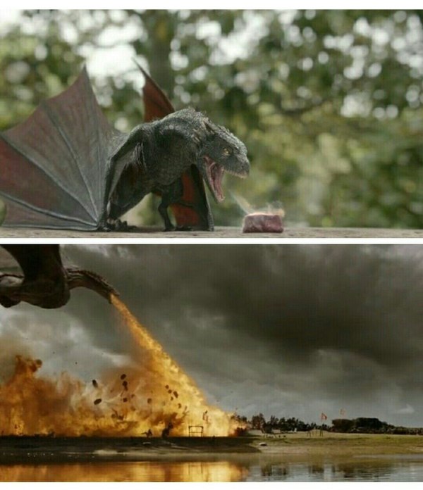 When they increased the budget for the dragon. - Game of Thrones, Drogon, Drakaris, Flame, Season 2, Game of Thrones Season 7, Spoiler