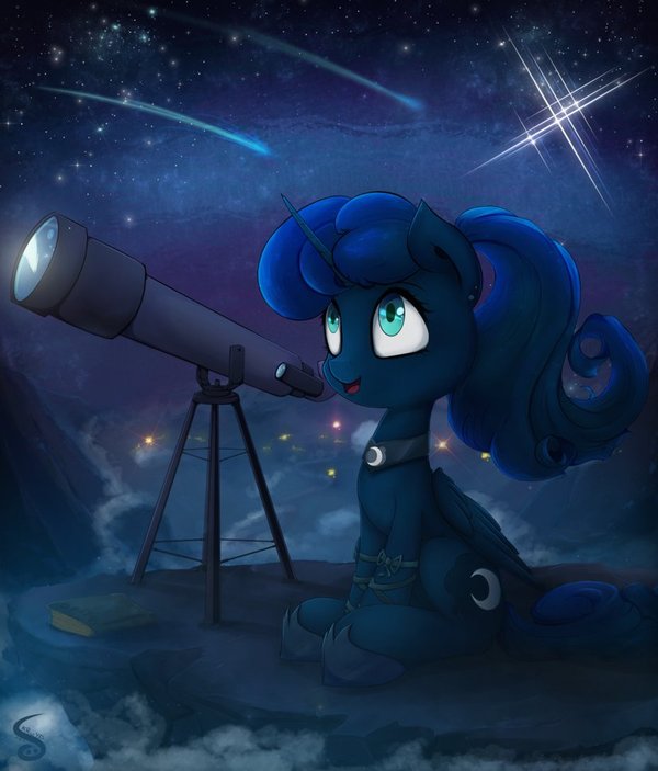 Observation My Little Pony, Ponyart, Princess Luna, Skrayp