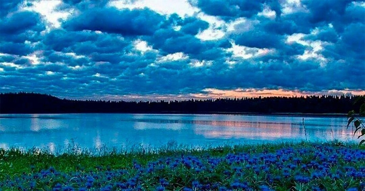 Люблю озера синие
