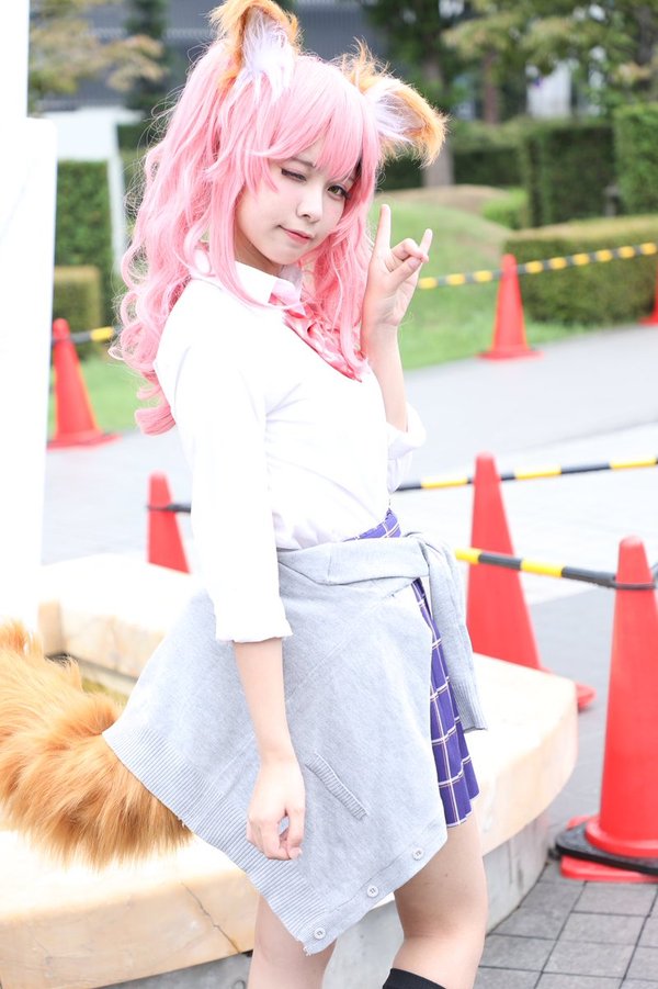 Schoolgirl-Tamamo to your tape. - Cosplay, , Tamamo no mae, Fate, Fate Extella, Fate-Extra