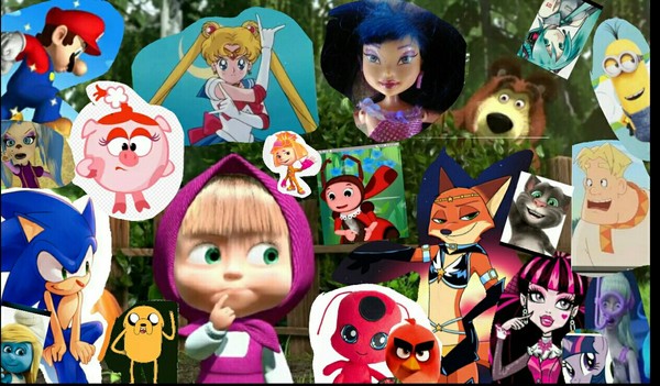 The final picture and I will get out of the peekaboo Masha is being spied on - Adventure Time, Hatsune Miku, Sailor Moon, Winx, Sonic X, Masha and the Bear, My, Post #10202441, Super mario