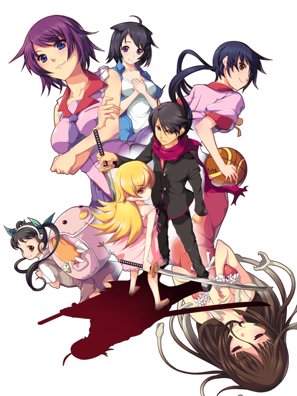 Harem Master - Anime art, Anime, Monogatari series, Hachikuji Mayoi, Shinobu oshino, 