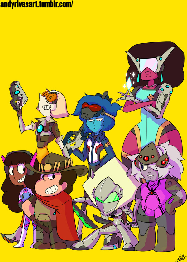 GemWatch - Steven Universe, Overwatch, Кроссовер, Crystal Gems